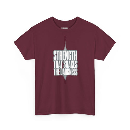 Anchored in Christ Tee — "Strength That Shakes the Darkness" Christian Graphic T-Shirt