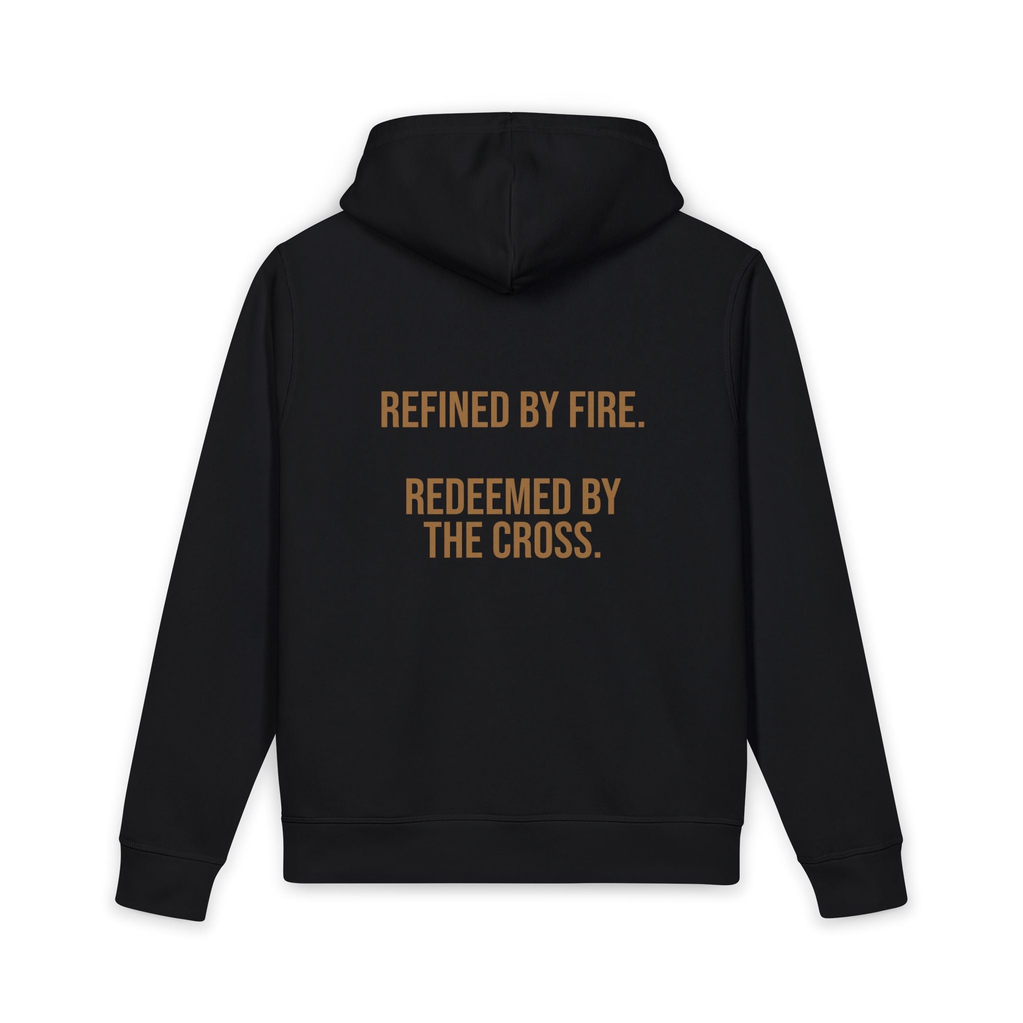 Abstract Metallic Cross Hoodie — Minimalist Artistic Pullover