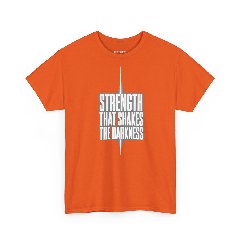 Anchored in Christ Tee — "Strength That Shakes the Darkness" Christian Graphic T-Shirt