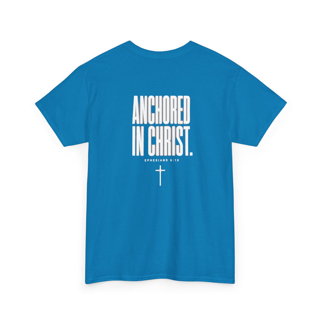 Anchored in Christ Tee — "Strength That Shakes the Darkness" Christian Graphic T-Shirt