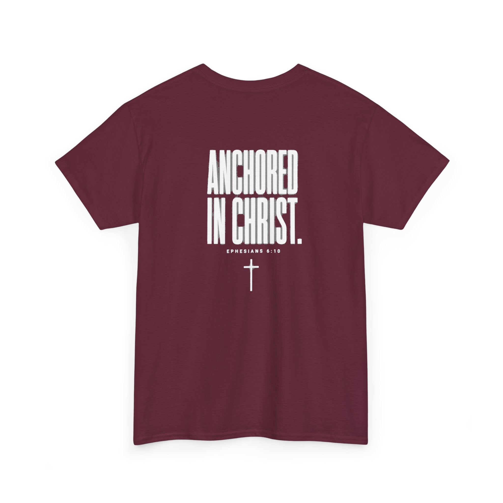 Anchored in Christ Tee — "Strength That Shakes the Darkness" Christian Graphic T-Shirt