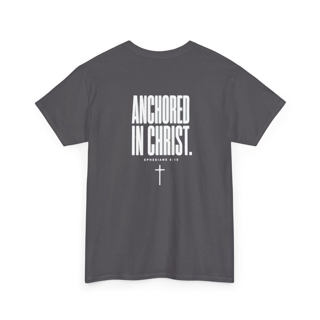 Anchored in Christ Tee — "Strength That Shakes the Darkness" Christian Graphic T-Shirt