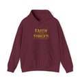 Faith Forged Embroidered Hoodie — Christian Inspirational Pullover