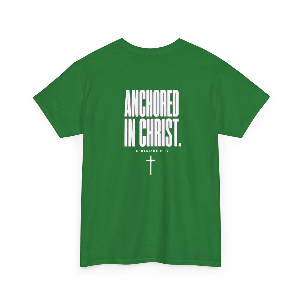 Anchored in Christ Tee — "Strength That Shakes the Darkness" Christian Graphic T-Shirt