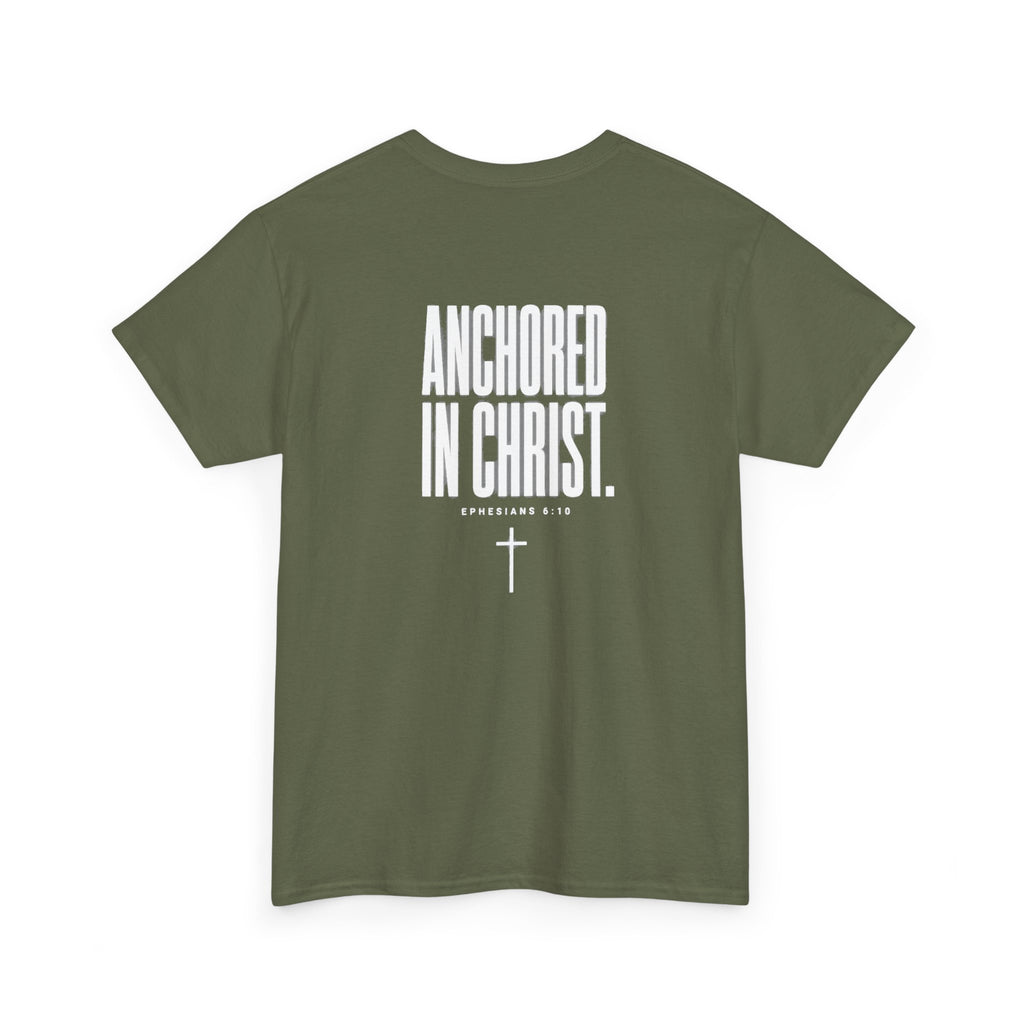 Anchored in Christ Tee — "Strength That Shakes the Darkness" Christian Graphic T-Shirt