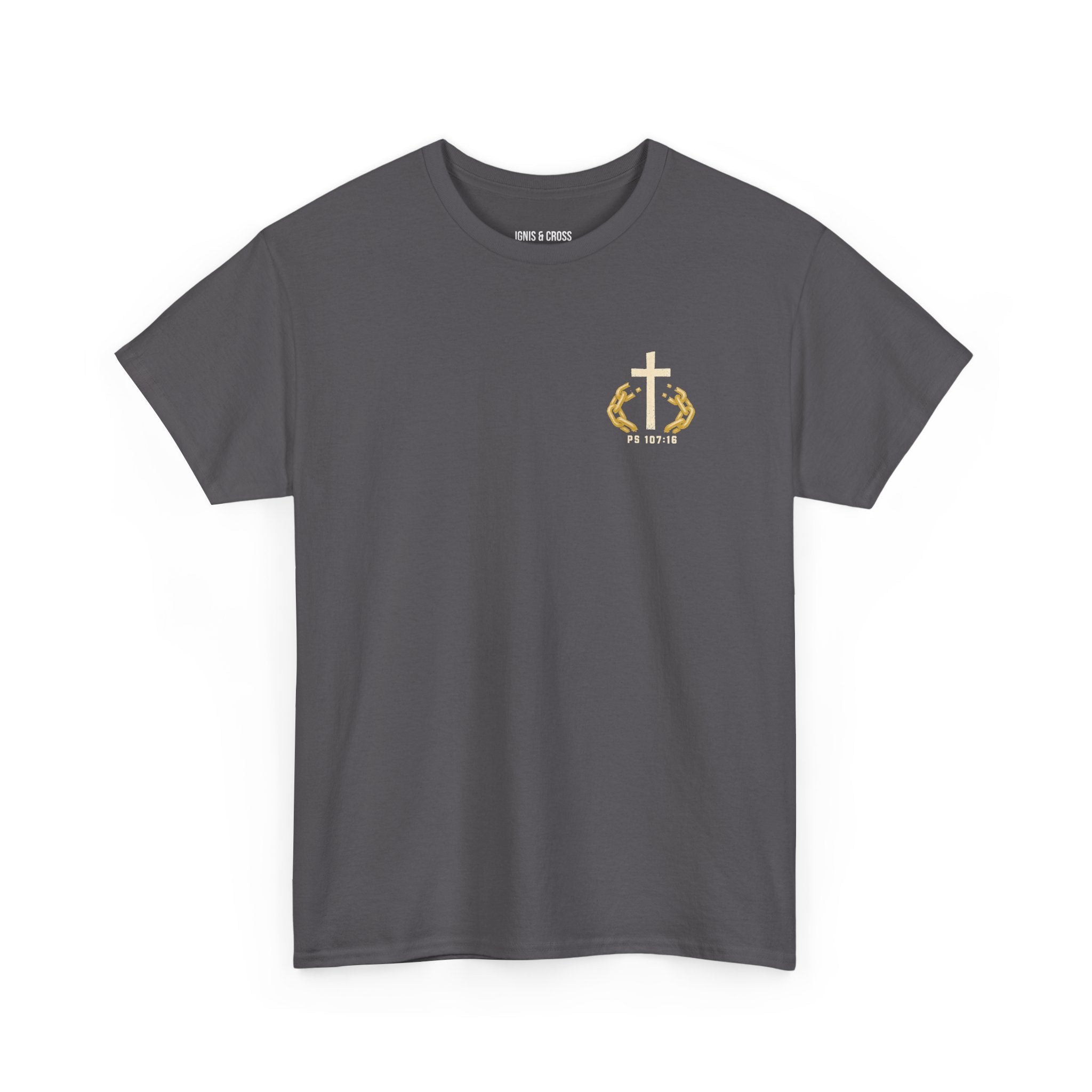 "He Breaks the Gates of Brass" Vintage Scripture T‑Shirt