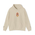 Narrow Way Flame Hoodie — Subtle Cross & Ember Flame Christian Hoodie (MT 7:14)