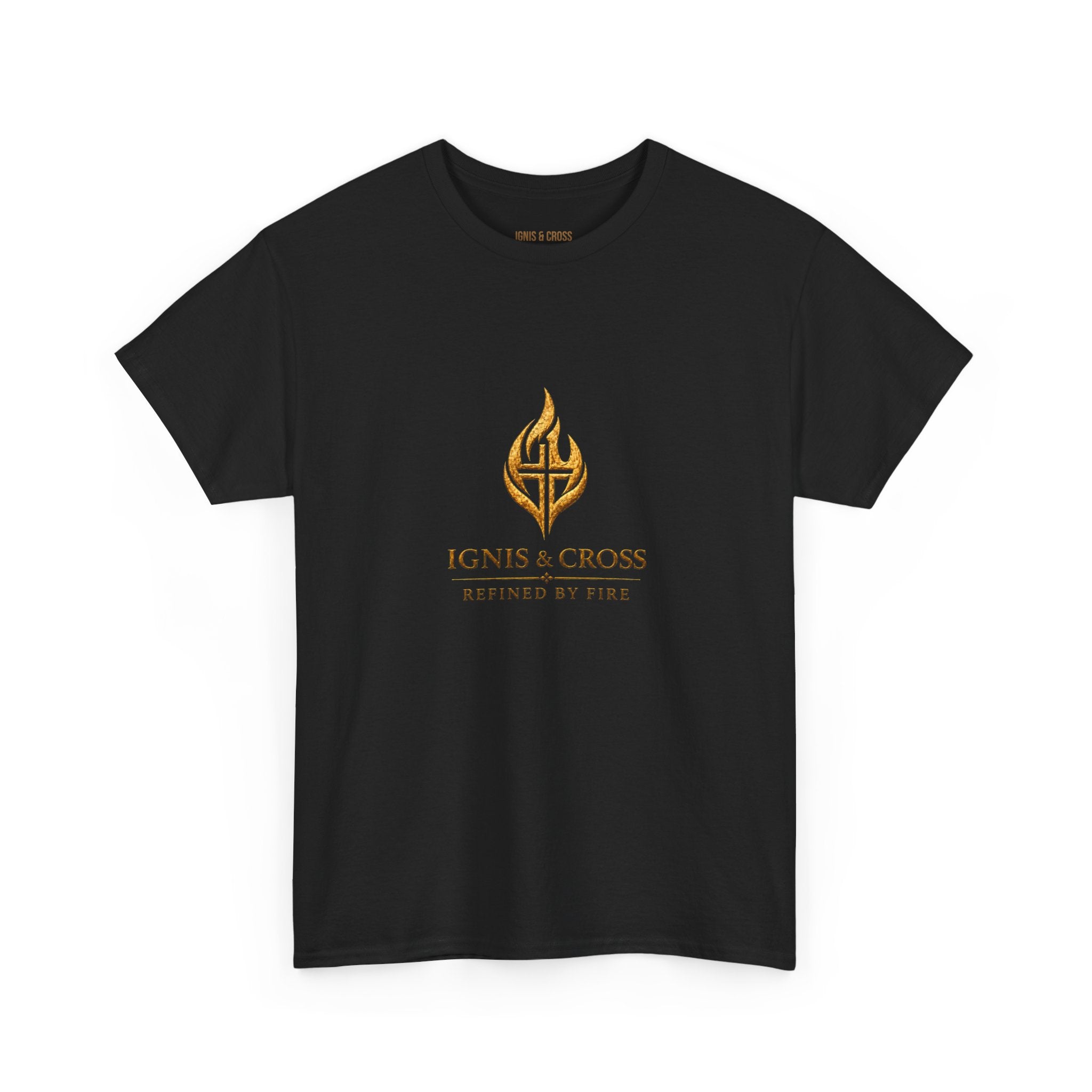 Faith Graphic Tee — "IGNIS & CROSS: Refined by Fire" with PRAY Back