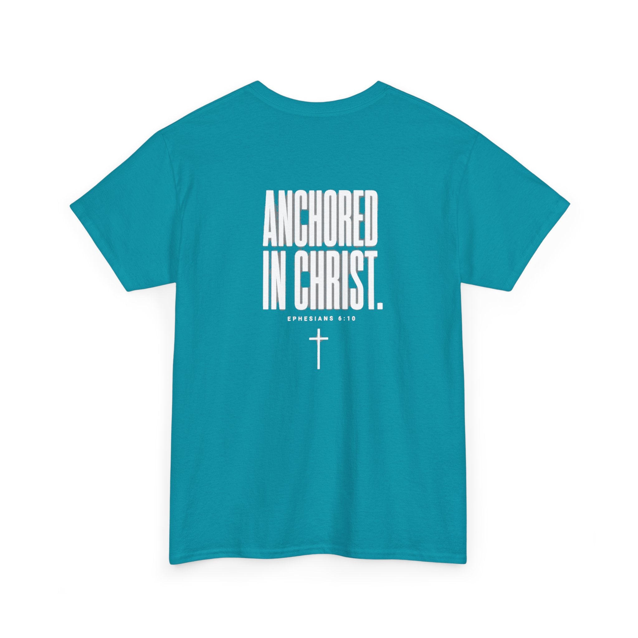 Anchored in Christ Tee — "Strength That Shakes the Darkness" Christian Graphic T-Shirt