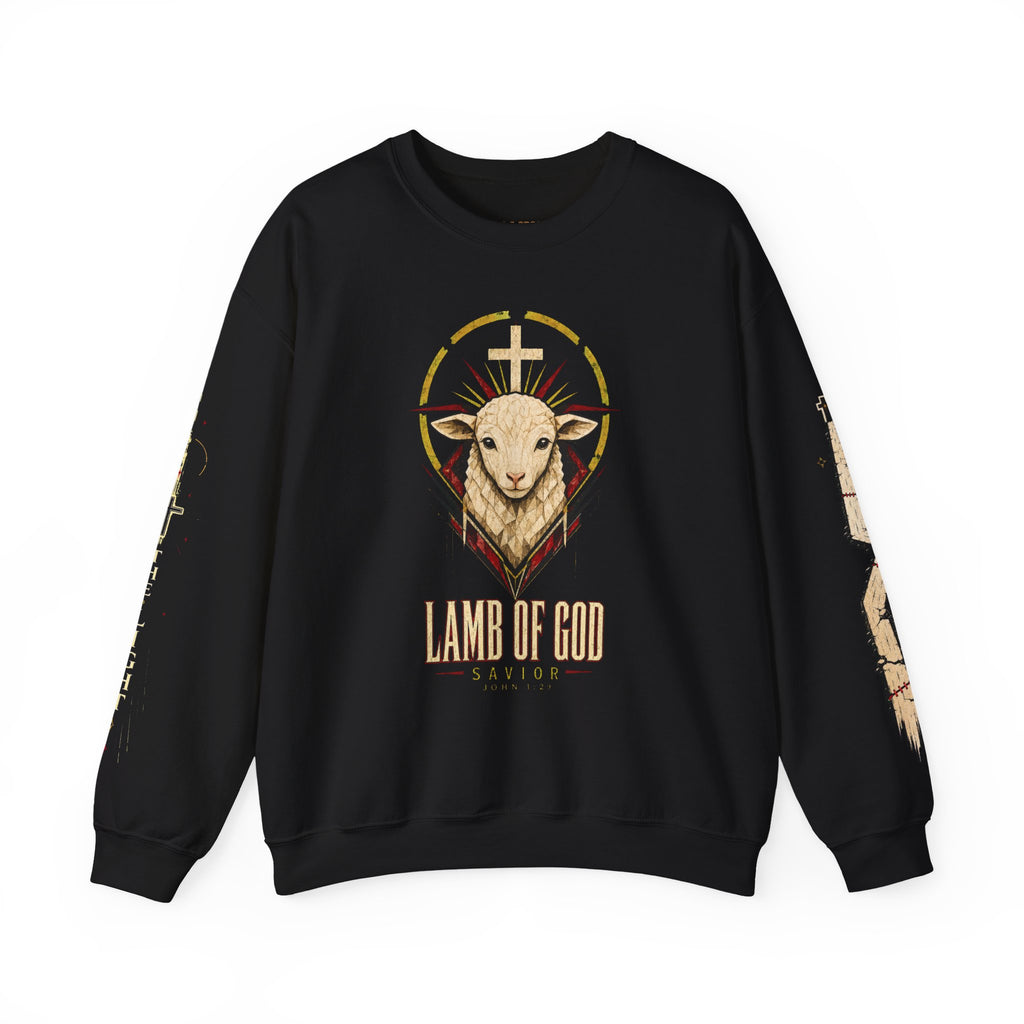 Lamb of God Crewneck Sweatshirt – Christian Savior Faith Graphic