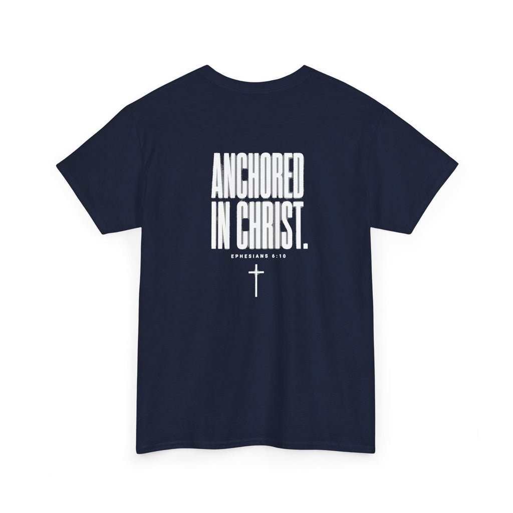 Anchored in Christ Tee — "Strength That Shakes the Darkness" Christian Graphic T-Shirt