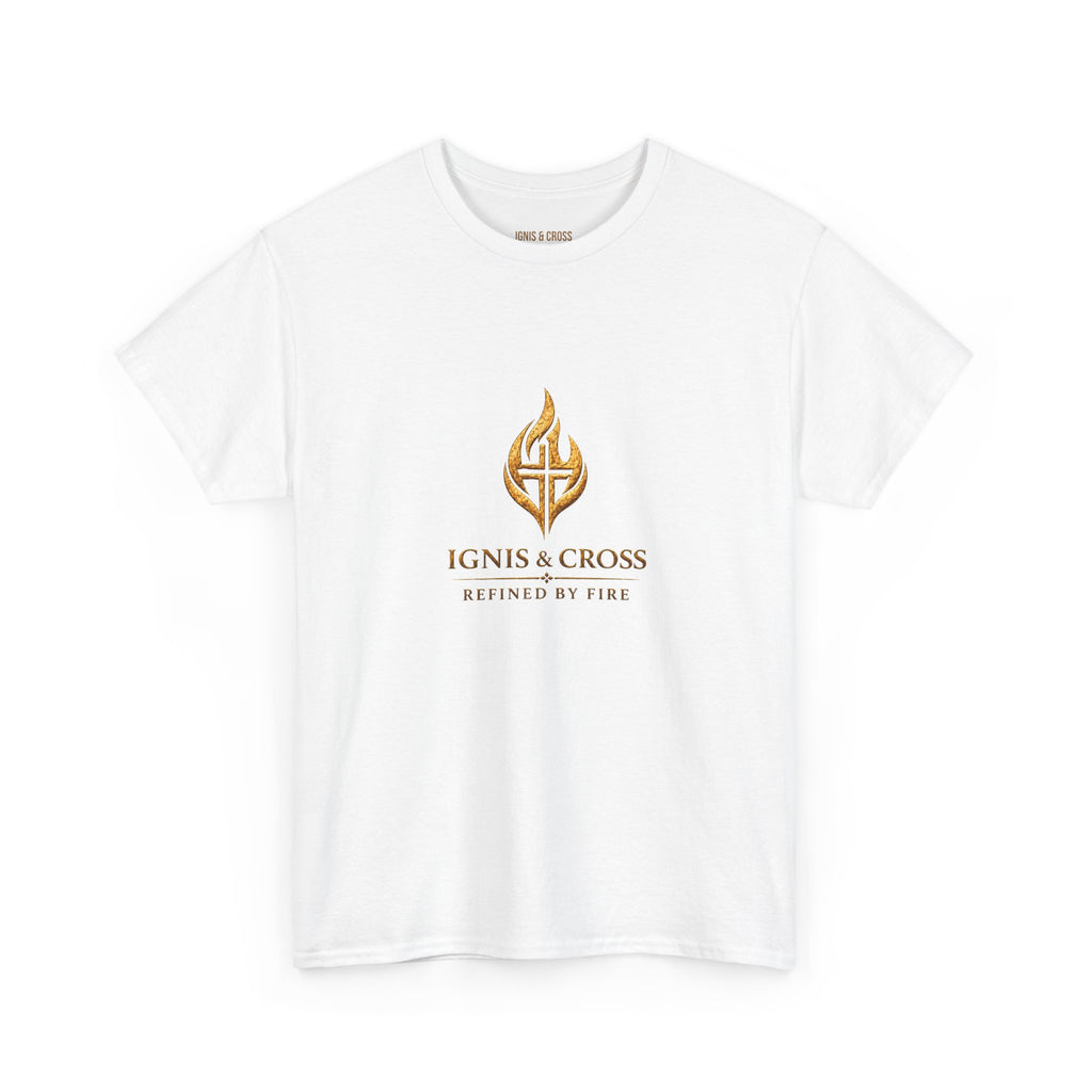 Faith Graphic Tee — "IGNIS & CROSS: Refined by Fire" with PRAY Back