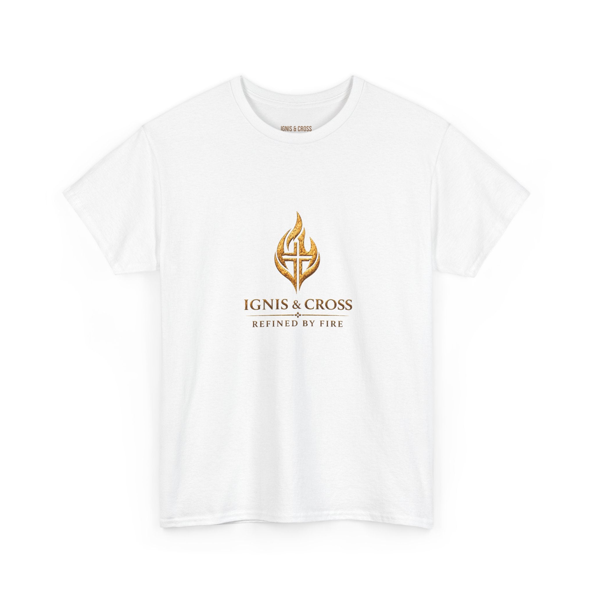 Faith Graphic Tee — "IGNIS & CROSS: Refined by Fire" with PRAY Back