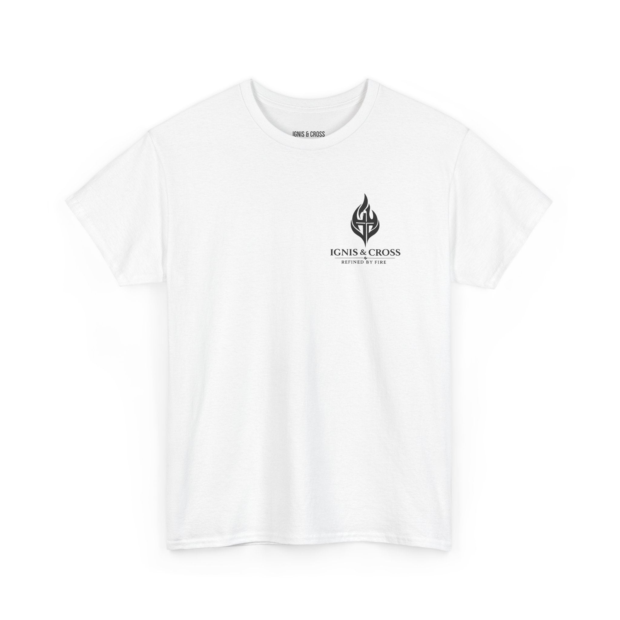PRAY Graphic Tee — Minimal Christian Prayer T-Shirt with Small Chest Emblem