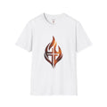 Flame Cross T-Shirt — Fiery Christian Faith Tee