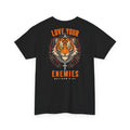 Tiger Graphic Tee — "Love Your Enemies" MT 5:44  Back Print Inspirational Streetwear