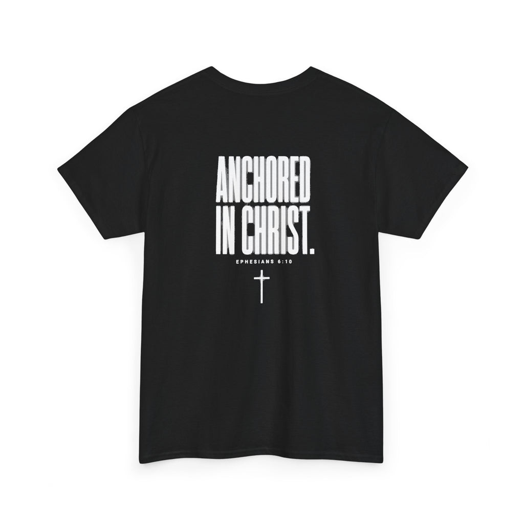 Anchored in Christ Tee — "Strength That Shakes the Darkness" Christian Graphic T-Shirt