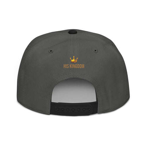 Embroidered Flame Logo Snapback Hat — Streetwear Trucker Cap