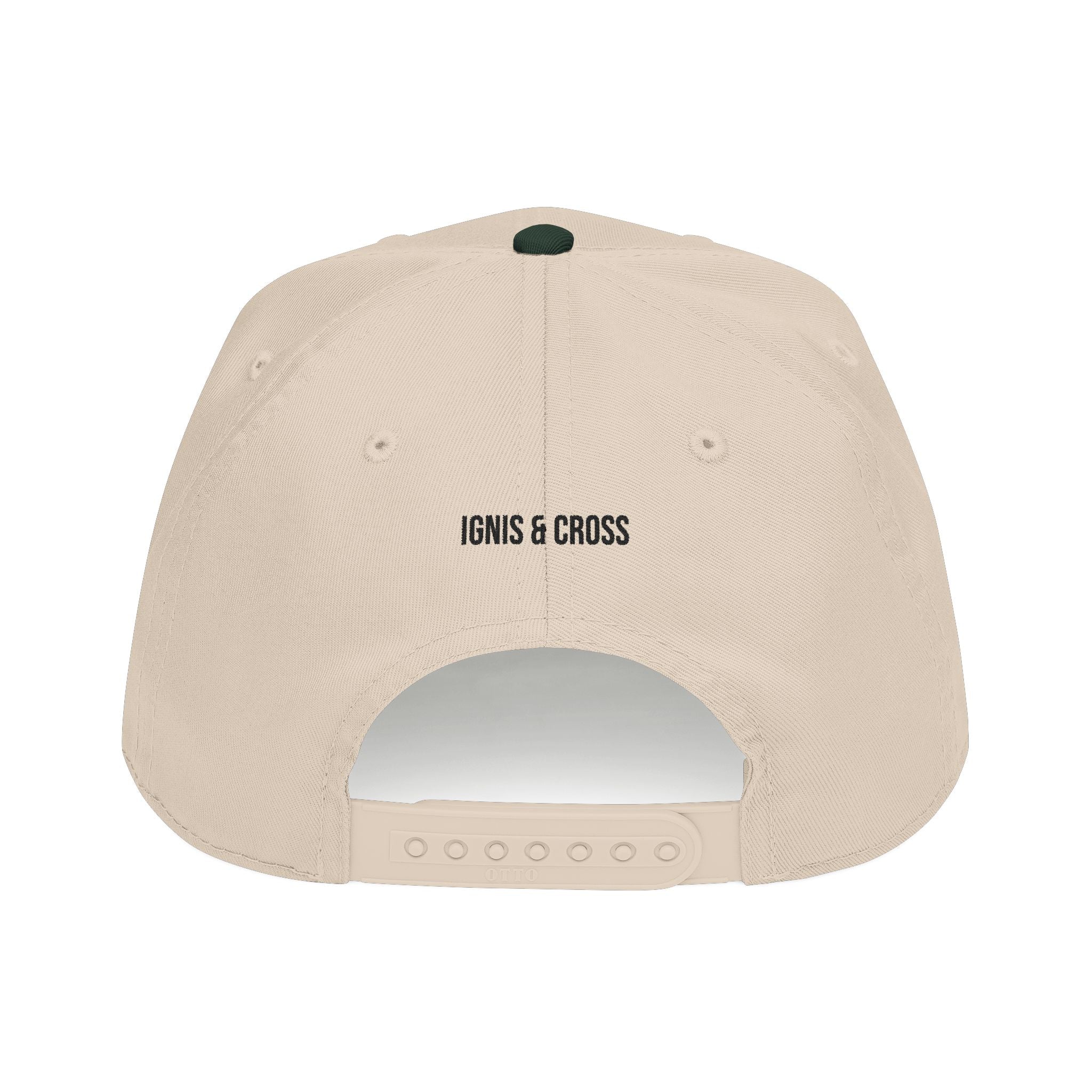 Embroidered 'The Narrow Way' Faith Baseball Cap — MT 7:14 Cross & Flame